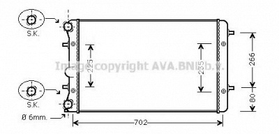 AVA QUALITY COOLING vw2286 -  Радиатор, охлаждение двигателя